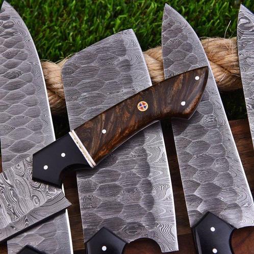 Keukenmes - Chefs knife - Hars en handgevouwen staal -, Antiek en Kunst, Antiek | Keukenbenodigdheden