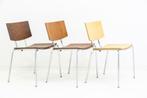 Partij Vintage Design school Stoel Hout Fineer 3 Kleuren, Receptie of Entree, Ophalen, Gebruikt, Stoel