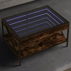 vidaXL Salontafel met Infinity LED 70x50x38 cm gerookt, Huis en Inrichting, Tafels | Salontafels, 50 tot 100 cm, Verzenden, Nieuw
