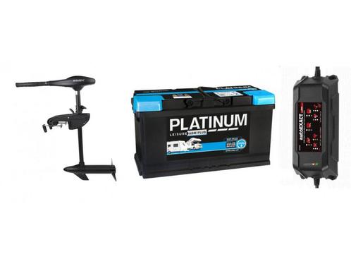 Fluistermotor 58LBS + 100ah AGM accu + 5ah acculader, Auto-onderdelen, Accu's en Toebehoren, Verzenden