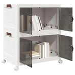 vidaXL Opbergbox stapelbaar met wielen 2-laags 75 L 64x40x76, Doe-het-zelf en Verbouw, Verzenden, Nieuw