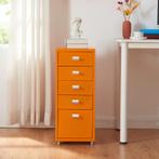Kantoorkast Kökar ladekast op wielen 69x28x41 cm oranje [en., Verzenden, Nieuw in verpakking