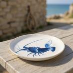 Eiraku blauw-witte kreeftschotel – Kyoto porselein, Antiek en Kunst