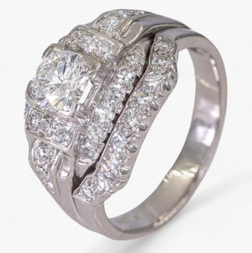900PT Platina ring – 1,52CT Diamanten - Prachtige klassieker beschikbaar voor biedingen