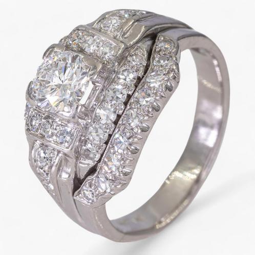 900PT Platina ring – 1,52CT Diamanten - Prachtige klassieker, Sieraden, Tassen en Uiterlijk, Ringen, Dame, Met edelsteen, Wit