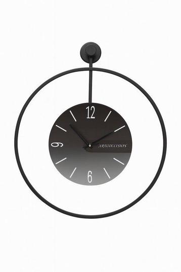 Zeckhome Noir Solstice – Luxe Zwarte Wandklok 60 cm – Modern beschikbaar voor biedingen