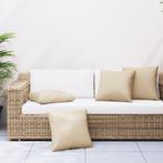 vidaXL Bankkussens 4 st 60x60 cm stof beige, Verzenden, Nieuw, Beige