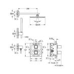 Cube Perfect Showerset Met Douchekraan Thermostatisch Met, Ophalen of Verzenden, Nieuw