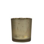 windlicht huisjes goud small 8cm, Verzenden, Nieuw