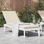 vidaXL Ligbed met kussen 186x60x29 cm polypropeen wit, Verzenden, Nieuw