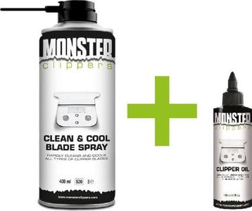 Monster Clippers Clean & Cool Blade Spray (400ml) + Tondeuse beschikbaar voor biedingen