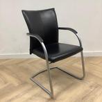 complete set 2 stuks Aspa/Klöber vergaderstoelen, zwart, Huis en Inrichting, Stoelen, Ophalen of Verzenden, Gebruikt, Zwart, Leer