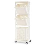 2dekans | Coast Wasmand met 3 manden - wit - PP + Metaal -, Ophalen of Verzenden, Zo goed als nieuw, Wit