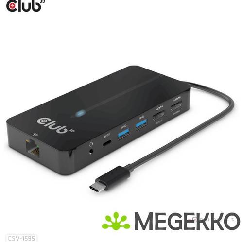 CLUB3D Type-C 7-in-1 hub met 2x HDMI, 2x USB Gen1 Type-A, 1x, Computers en Software, Windows Laptops, Nieuw, Verzenden