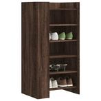 vidaXL Schoenenkast 52x37,5x100 cm bewerkt hout bruin, Verzenden, Nieuw