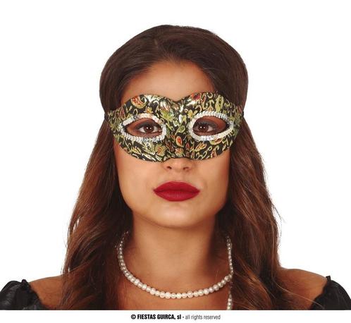 Oogmasker Zwart/Goud Ilaria, Kleding | Dames, Carnavalskleding en Feestkleding, Nieuw, Ophalen of Verzenden