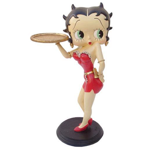 Betty Boop Serveerster Rood Beeld 3ft, Verzamelen, Beelden en Beeldjes, Ophalen