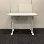 Zit-sta  elektrisch bureau, 140x70 cm, wit blad - witte
