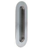 Inbouw schuifdeurkom ovaal 120x40 mm rvs, Verzenden, Nieuw