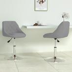 vidaXL Eetkamerstoelen draaibaar 2 st fluweel lichtgrijs, Huis en Inrichting, Stoelen, Verzenden, Nieuw, Grijs