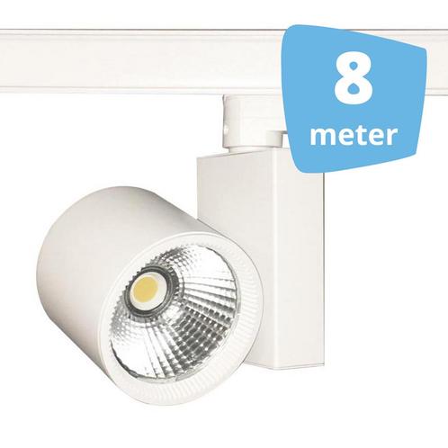 *TIP* 8x 30W LED Track Spot Spirit Wit 3500K Warmwit + 8m, Zakelijke goederen, Kantoor en Winkelinrichting | Winkel en Inventaris