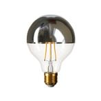 LED kopspiegel Filament lamp 7W | Globe G95 | Zilver, Led-lamp, Nieuw, E27 (groot)