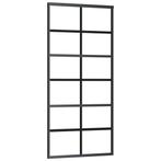 Zwarte Schuifdeur Glas 90x205 - Tweedekansje voor jou!, Doe-het-zelf en Verbouw, Deuren en Horren, 80 tot 100 cm, Binnendeur, Nieuw