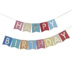 Gekleurde Happy Birthday Letterslinger 1,7m, Nieuw, Verzenden