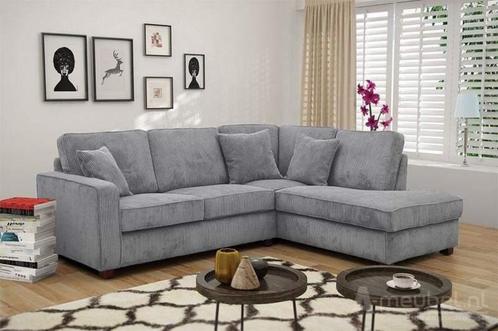 Hoekbank Groningen - hoekbanken - Zilver, Huis en Inrichting, Banken | Sofa's en Chaises Longues, Nieuw, Stof