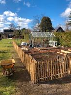 Kastanjehout hekwerk, palen en poorten op maat gemaakt., Tuin en Terras, Ophalen, Met poort, Nieuw, Tuinhek