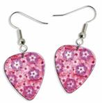 Plectrum ketting of sleutelhanger met afbeelding van bloemen, Verzamelen, Ophalen of Verzenden, Nieuw