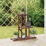 vidaXL Plantenstandaard 81x25x75,5 cm massief vurenhout, Tuin en Terras, Verzenden, Nieuw