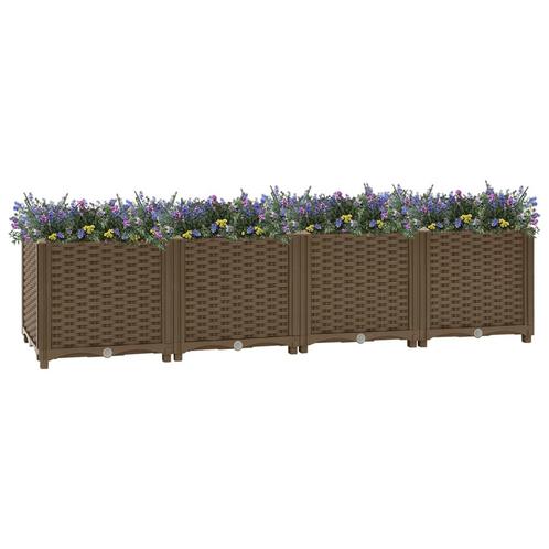 vidaXL Plantenbak verhoogd 160x40x38 cm polypropyleen, Tuin en Terras, Bloembakken en Plantenbakken, 100 cm of meer, Nieuw, Kunststof