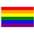 Vlag met regenboog print 60 x 90 cm - Vlaggen, Nieuw, Ophalen of Verzenden