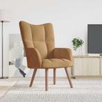 Relaxstoel Bruin Fluwelen | Retourdeal | 42% Korting, Huis en Inrichting, Stoelen, Ophalen of Verzenden, Nieuw, Bruin
