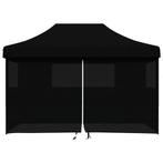 Partytent inklapbaar pop-up met 4 zijwanden zwart, Verzenden, Nieuw, 2 meter of meer, Partytent