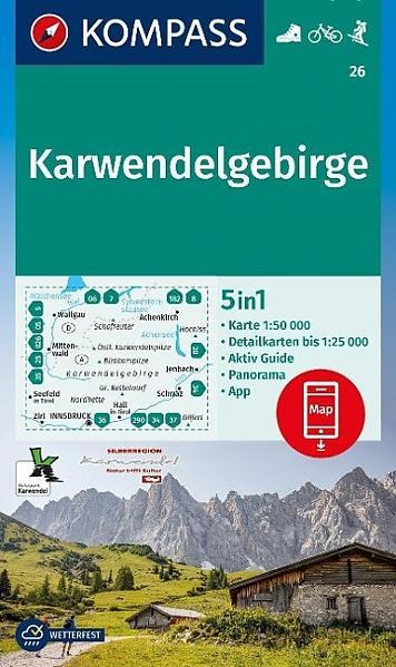 Wandelkaart 26 Karwendelgebirge Kompass, Boeken, Atlassen en Landkaarten, Nieuw, Verzenden
