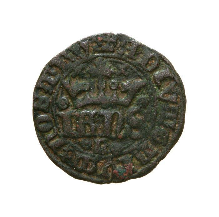 Portugal. D. João I (1385-1433). Meio Real de Dez Soldos - L, Postzegels en Munten, Munten | Europa | Niet-Euromunten