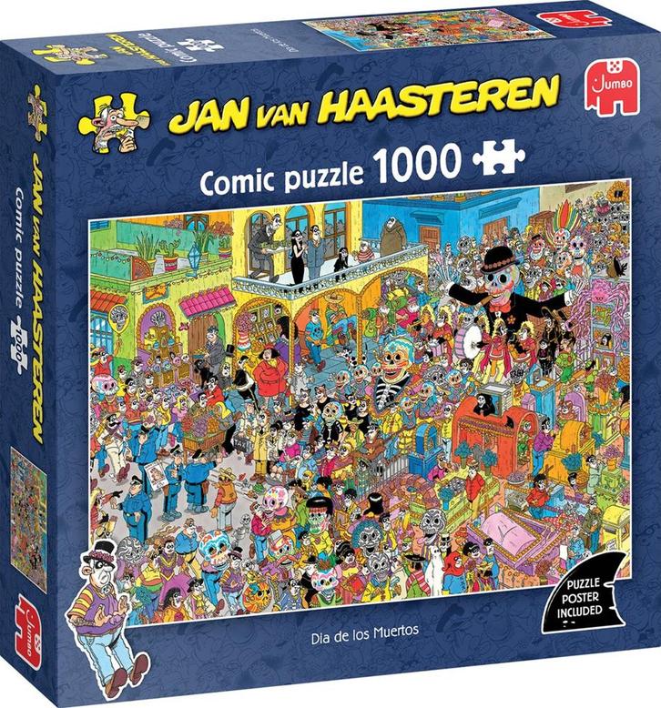 Jan van Haasteren - Dia de los Muertos Puzzel (1000 stukjes), Hobby en Vrije tijd, Denksport en Puzzels, Nieuw, Verzenden