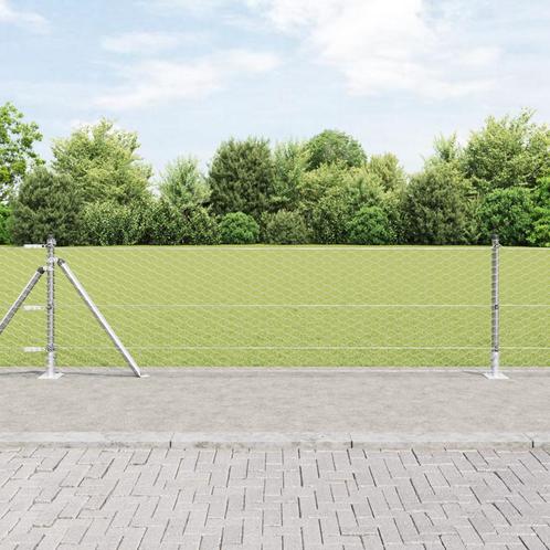 vidaXL Zeshoekig Hek 0.4x25 m Gegalvaniseerd Staal, Tuin en Terras, Schuttingen, Nieuw, IJzer, Verzenden