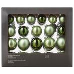 Kerstballen - glas - 42 delig - groen - diverse diameters, Diversen, Nieuw, Verzenden