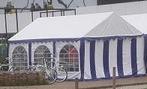 Premium Partytent PVC 3x6x2 mtr in Wit-Blauw (3x6 meter), Verzenden, Nieuw, 2 meter of meer, Partytent