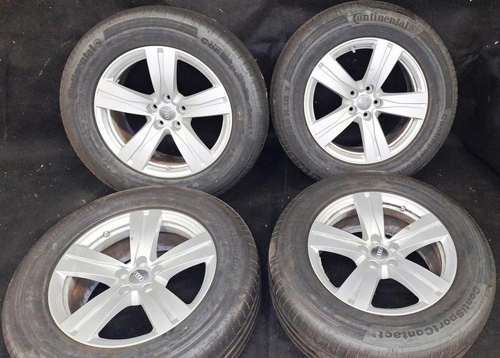 velgen set 18 inch 5x112 Q7 Touareg Macan 255 60 R18 108..., Auto-onderdelen, Banden en Velgen