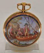 Des Roches Geneve - Lepine Spindeluhr - Emaillerückseite -, Nieuw