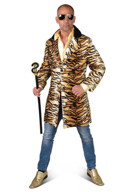 Pimp Mantel Tijger Heren Premium, Kleding | Heren, Carnavalskleding en Feestkleding, Nieuw, Ophalen of Verzenden