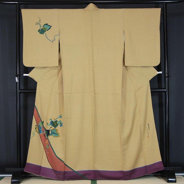 Moderne wijnstokmotief Tsukesage-kimono - Zijde - Noriaku -, Antiek en Kunst, Antiek | Overige Antiek