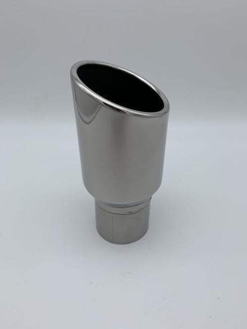 RVS slant-cutt eindstuk 3 inch rolled edge, Auto-onderdelen, Uitlaatsystemen, Nieuw, Ophalen of Verzenden