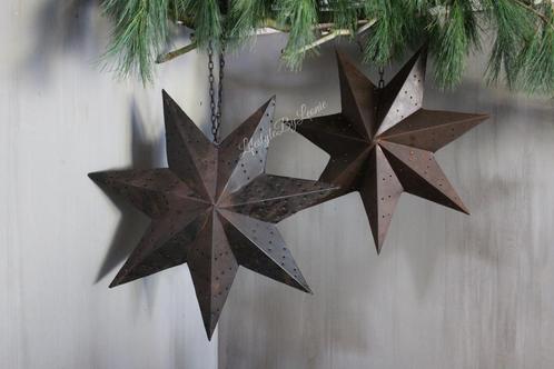 Sobere hangende zwarte waxinelichthouder ster 52 cm, Huis en Inrichting, Woonaccessoires | Kandelaars en Kaarsen, Nieuw, Ophalen of Verzenden