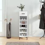 vidaXL Schoenenkast 30x35x105 cm bewerkt hout wit, Huis en Inrichting, Kasten | Overige, Verzenden, Nieuw
