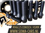 ZWARTE Wielbouten M14x1,25 Conisch 45mm ( M14 x 1,25 ), Ophalen of Verzenden